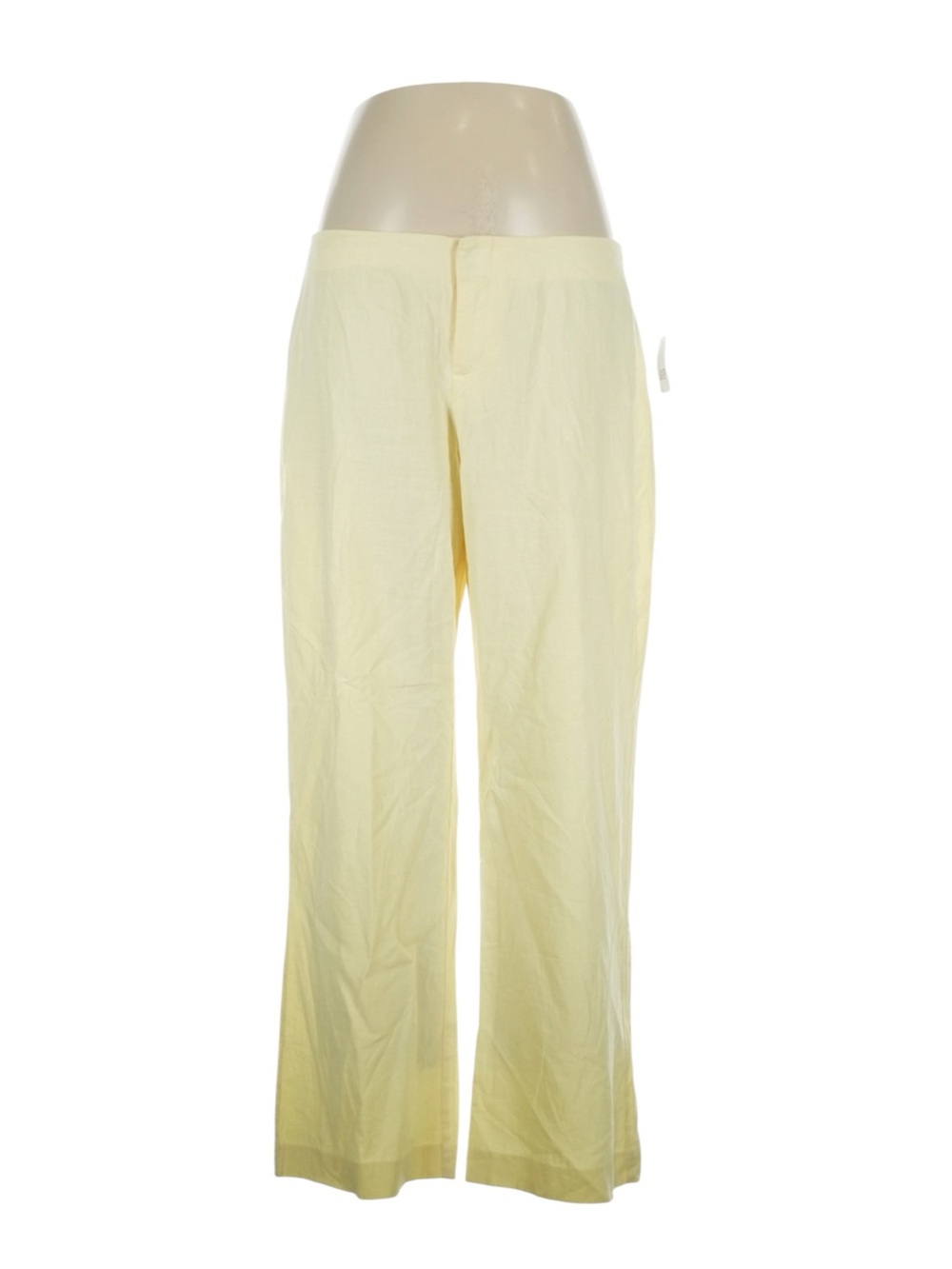 Gap Low Rise Linen Blend Flare Pants Size 14 Yellow Brunch Weekend Vacation NWT